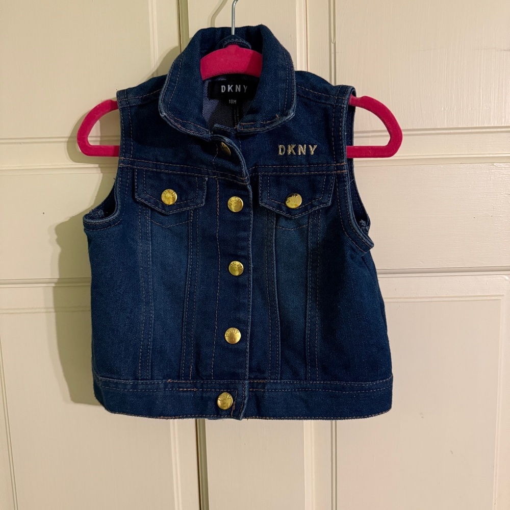 DKNY Toddler denim vest size 18 Mo